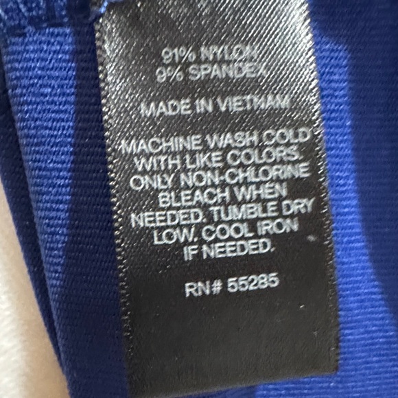 Express Blue Camisole Tank Top XS Fitted Stretch Spaghetti Strap - Picture 5 of 6